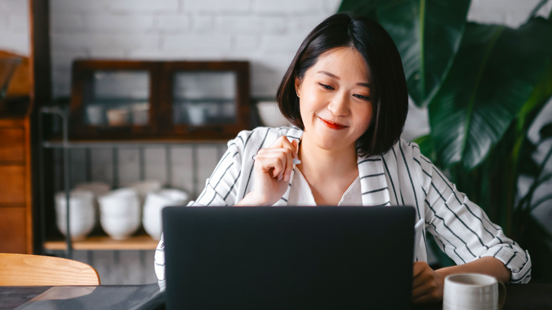 high performing woman working remote