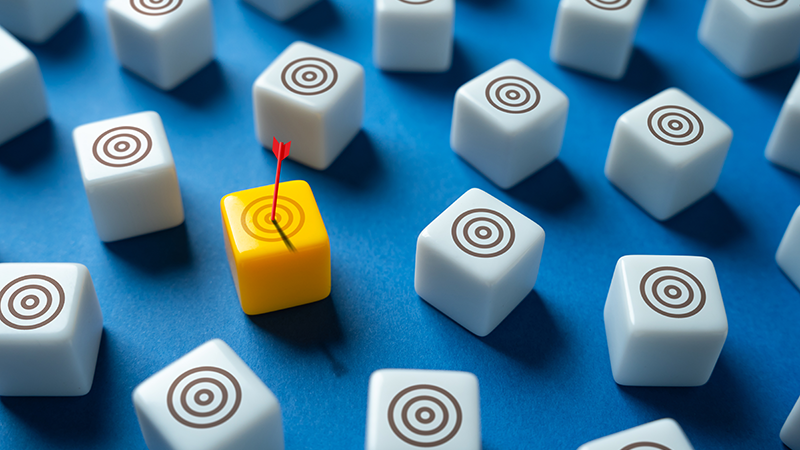 Arrow hitting the right target