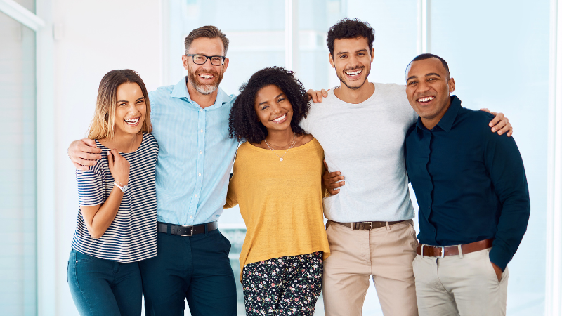 Group of confident and motivated leaders.